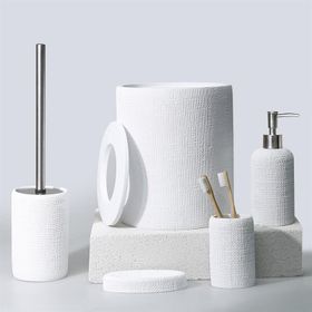 Selim Natural 3 Parça Beyaz Banyo Seti