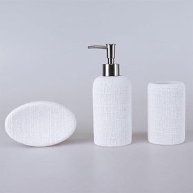 Selim Natural 3 Parça Beyaz Banyo Seti
