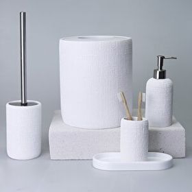 Selim Natural 3 Parça Beyaz Banyo Seti