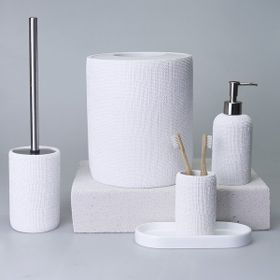 Selim Natural 3 Parça Beyaz Banyo Seti