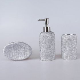 Selim Natural 3 Parça Gümüş Banyo Seti