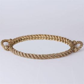 Selim Rope Altın Aynalı Tepsi