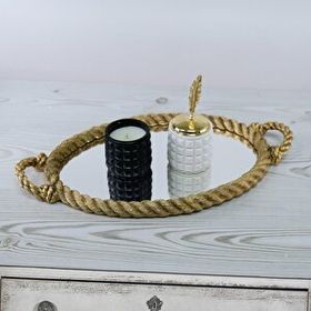 Selim Rope Altın Aynalı Tepsi