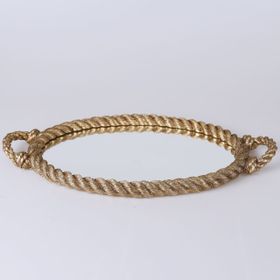 Selim Rope Altın Aynalı Tepsi