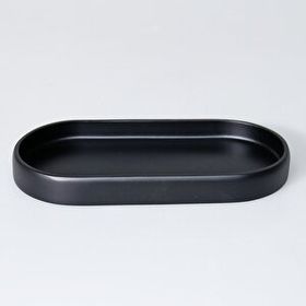 Selim Tiny Oval Siyah Tepsi