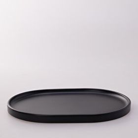 Selim Victoria Büyük Siyah Oval Tepsi