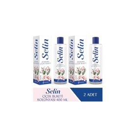 Selin 2x400 ml Çiçek Buketi Pet Şişe Kolonya