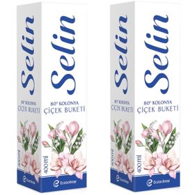 Selin 2x400 ml Çiçek Buketi Pet Şişe Kolonya