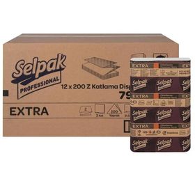 Selpak Extra Z Katlama 200 Adet Dispanser Havlu (5 adet)