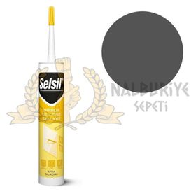 Selsil 500 gr Gri Silikonize Antrasit Mastik