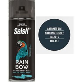 Selsil 7016 Antrasit Gri 400 ml Akrilik Bazlı Sprey Boya