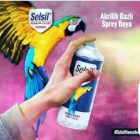 Selsil Beyaz Parlak 400 ml Akrilik Bazlı Sprey Boya