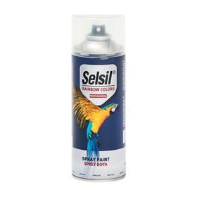 Selsil Rainbow Colors Siyah Mat Sprey Boya