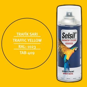 Selsil Trafik Sarı 400 ml Akrilik Bazlı Sprey Boya