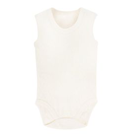 Sema Baby Beyaz 6-9 Ay Jakarlı Askılı Body