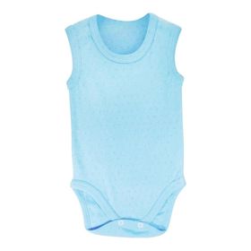 Sema Baby Mavi 0-6 Ay Jakarlı Askılı Body