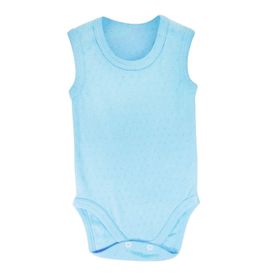 Sema Baby Mavi 12-18 Ay Jakarlı Askılı Body