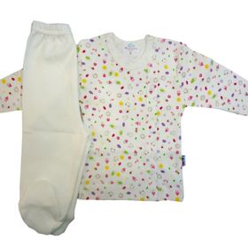 Sema Bebe Krem 0-3 Ay Bebek Pijama Takımı