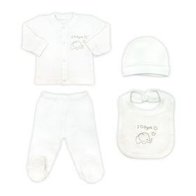 Sema Bebe Organic 5 Parça Hastane Çıkışı Zıbın Seti