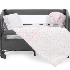 Sema Bebe Pembe Fil 6 Parça Lüks Park Yatak Bebek Uyku Seti