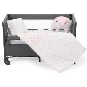 Sema Bebe Pembe Fil 6 Parça Lüks Park Yatak Bebek Uyku Seti