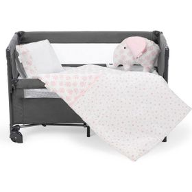 Sema Bebe Pembe Fil 6 Parça Lüks Park Yatak Bebek Uyku Seti