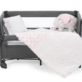 Sema Bebe Pembe Fil 6 Parça Lüks Park Yatak Bebek Uyku Seti