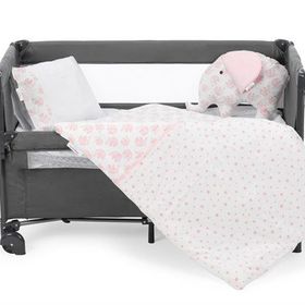 Sema Bebe Pembe Fil 6 Parça Lüks Park Yatak Bebek Uyku Seti