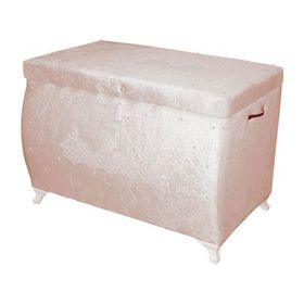 Sema Home Ekminya Kadife Kaplamalı Büyük Çeyiz Sandığı