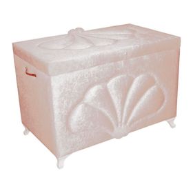 Sema Home Lavin Kadife Kaplamalı Büyük Çeyiz Sandığı