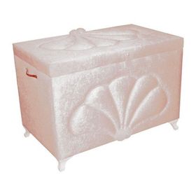 Sema Home Lavin Kadife Kaplamalı Büyük Çeyiz Sandığı