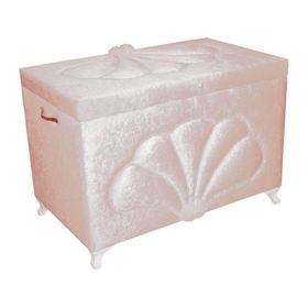 Sema Home Lavin Kadife Kaplamalı Büyük Çeyiz Sandığı