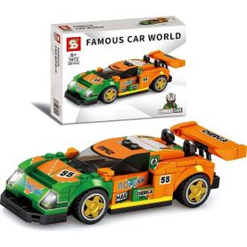 Sembo Block 5073 Turuncu Famous Cars Yarış Arabaları Yapı Blokları