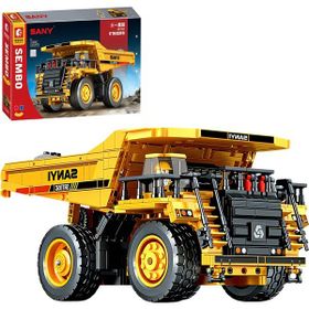 Sembo Block 712023 Sany Lisanslı Maden Kamyonu 1261 Parça Yapı Blokları