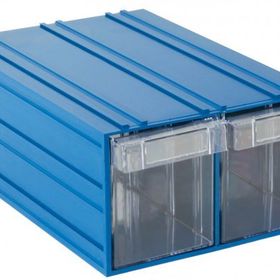 Sembol 501-2 Mavi Şeffaf Plastik Set Çekmeceli Kutu