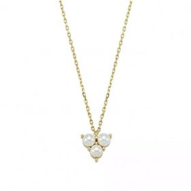 Sembol Gold 0.5 cm İncili Cemre 14 Ayar Altın Kolye