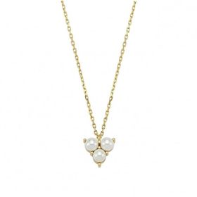 Sembol Gold 0.5 cm İncili Cemre 14 Ayar Altın Kolye