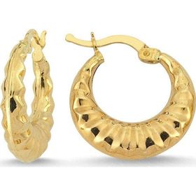 Sembol Gold 1.9 cm 14 Ayar Altın Halka Küpe