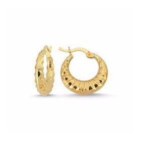 Sembol Gold 1.9 cm 14 Ayar Altın Halka Küpe