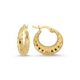 Sembol Gold 1.9 cm 14 Ayar Altın Halka Küpe