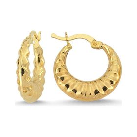 Sembol Gold 1.9 cm 14 Ayar Altın Halka Küpe