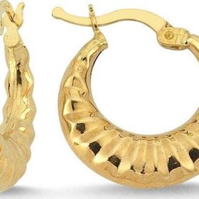 Sembol Gold 1.9 cm 14 Ayar Altın Halka Küpe