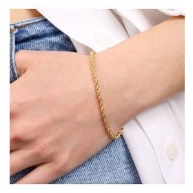 Sembol Gold 14 Ayar 3 mm Altın Halat Bileklik