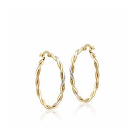 Sembol Gold 14 Ayar 3,0 cm Burma Altın Halka Küpe