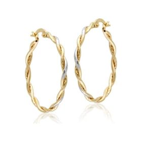 Sembol Gold 14 Ayar 3,0 cm Burma Altın Halka Küpe