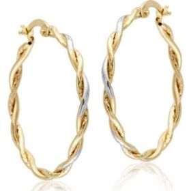 Sembol Gold 14 Ayar 3,0 cm Burma Altın Halka Küpe