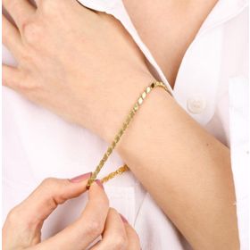 Sembol Gold 14 Ayar 4 mm Pullu Altın Bileklik