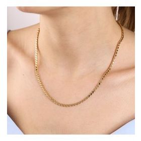 Sembol Gold 14 Ayar 45 cm Altın Pullu Zincir