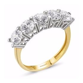 Sembol Gold 14 Ayar 585 Sarı Altın 5 Taş Yüzük