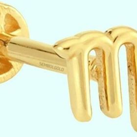 Sembol Gold 14 Ayar Akrep Burcu Altın Tragus Piercing